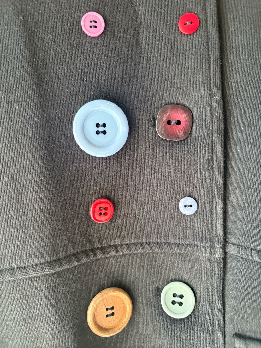 Joe Fresh Black Button Art Jacket Pink Lining Size L Unique Statement Coat - Picture 7 of 12